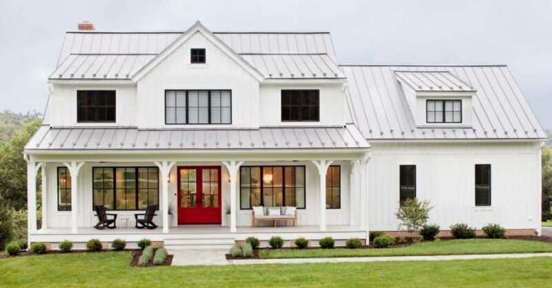 Classic Custom Country Wood House with Black Trim