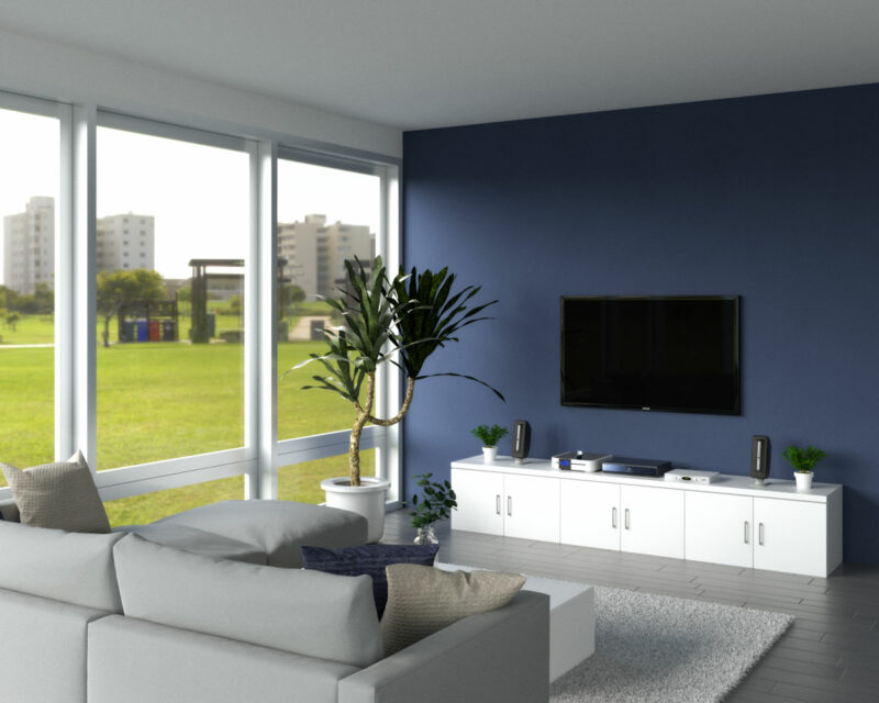 Create a Blue or Purple Accent Wall