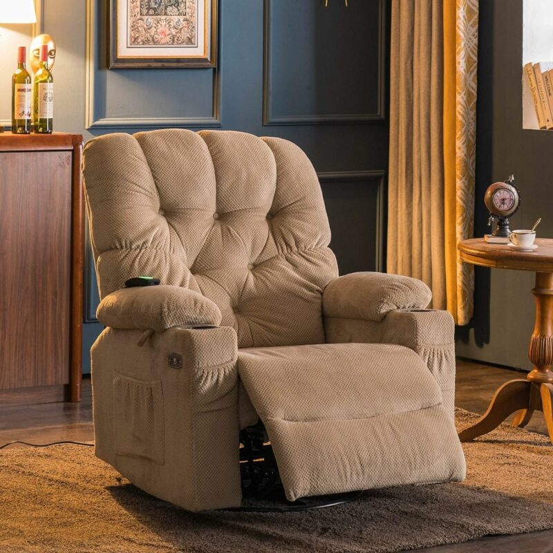 Electronic Glider, Rocker, and Recliner with Hand Remote Control