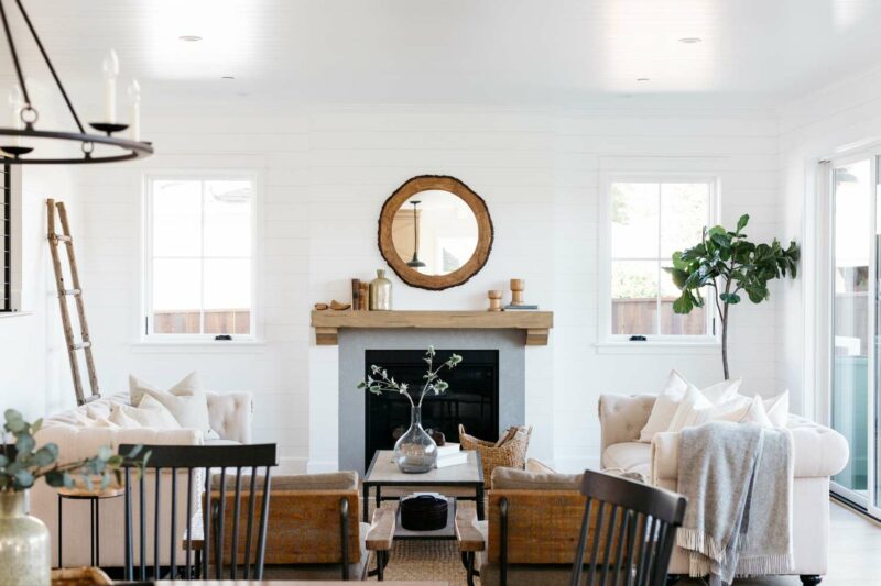 Farmhouse-Inspired Living Room