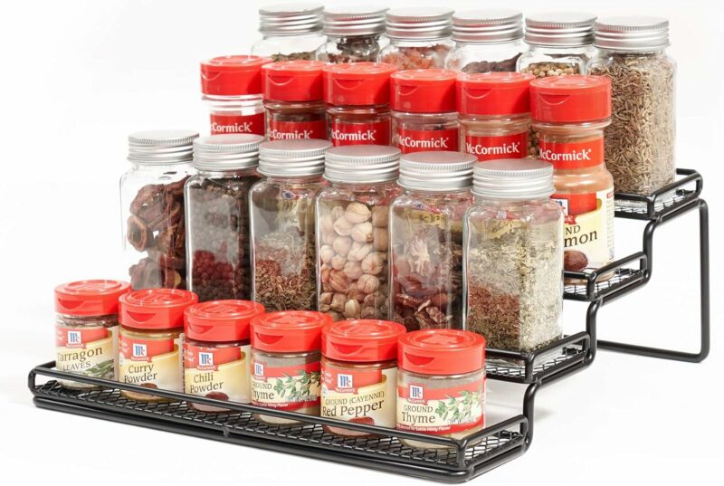 Four-Tier Pull-Out Spice Rack for Cabinet