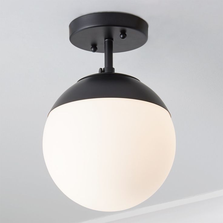 Globe-Shaped Semi-Flush Mount