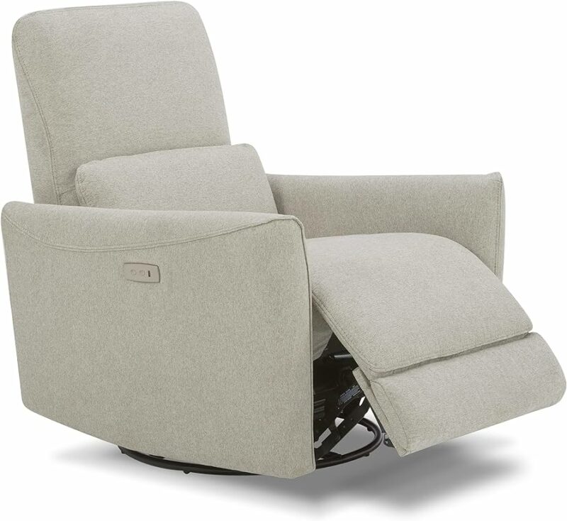 Recliner, Swivel Glider with Lumbar Support and Footrest