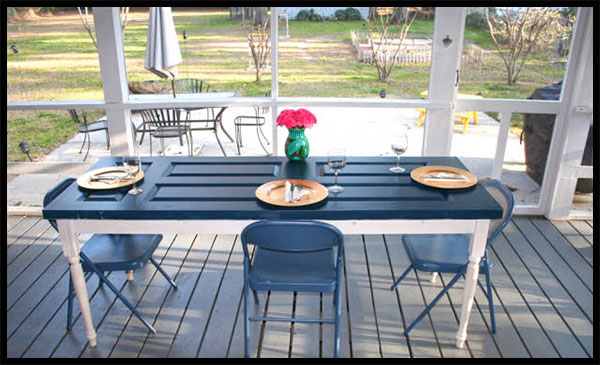 Repurposed Door Table