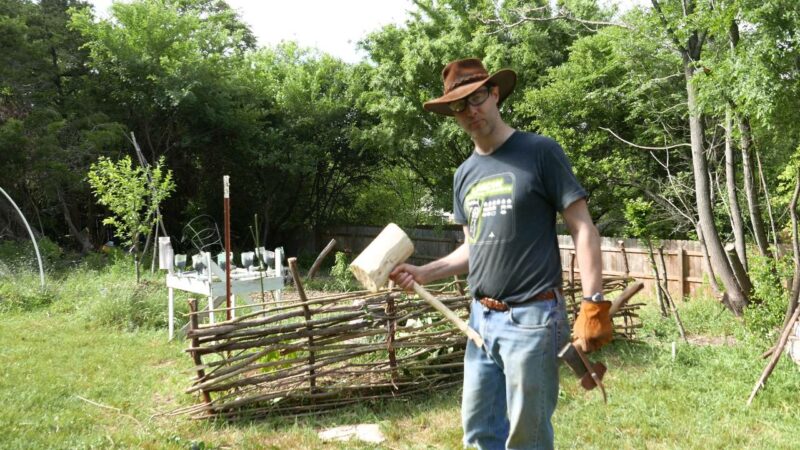 Setting Up the Wooden Posts