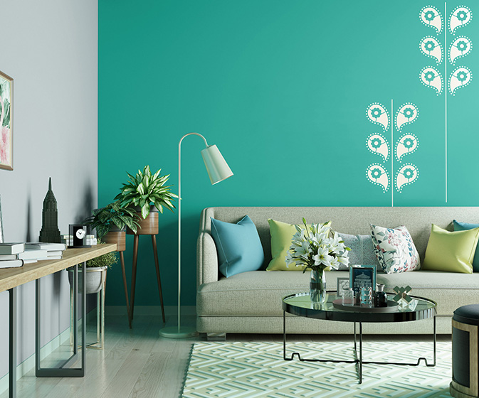 Sherwin-Williams Teal Stencil