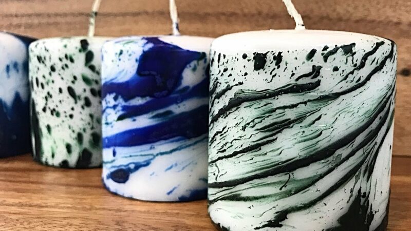 Tie Dye Candles