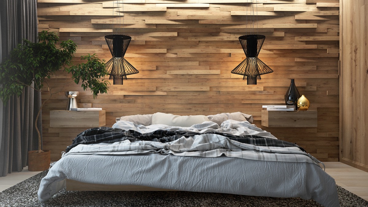 Try Uneven Structured Wooden Wall Panels