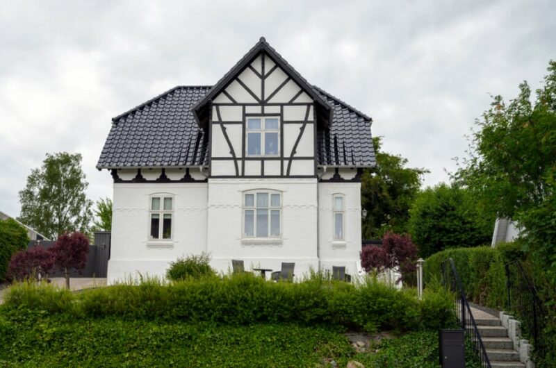 White Cottage with Black Trim