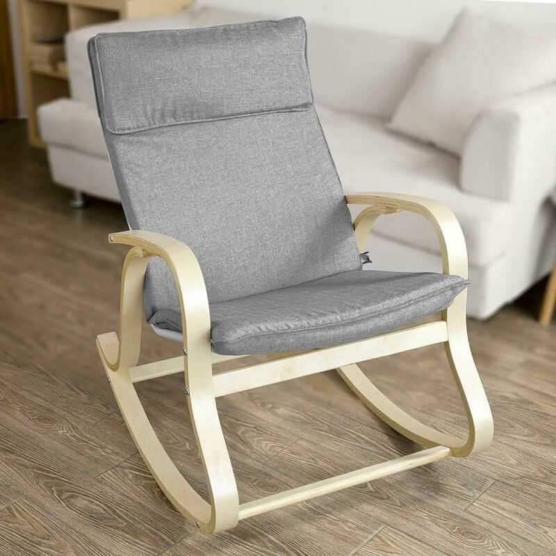 Wooden Rocker with Cushion