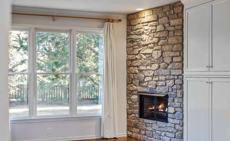 How to paint a Stone Fireplace