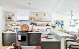 open kitchen shelving